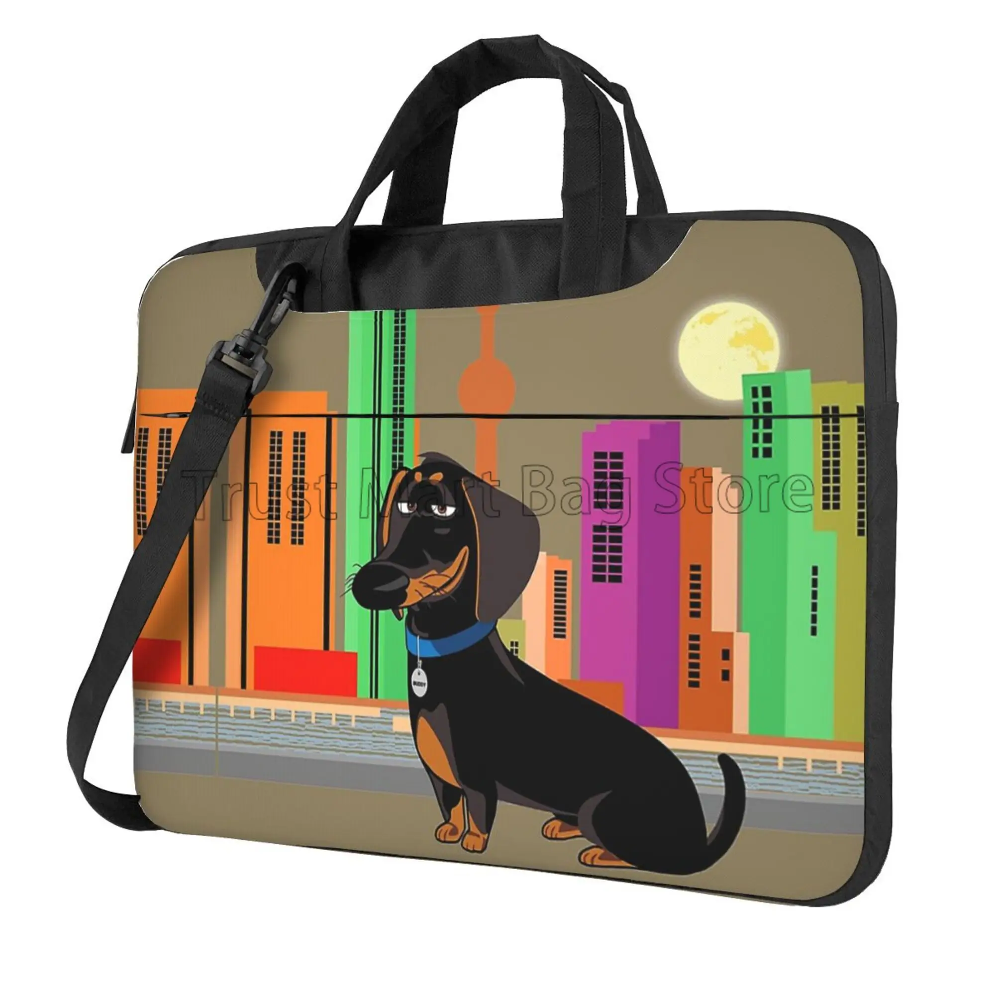 Laptop Accessories Case - Sevimli Dachshund baskı dizüstü taşıma çantası