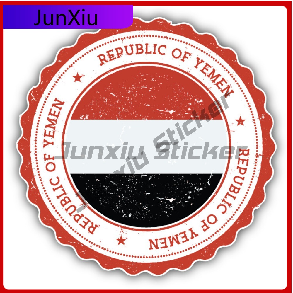 Laptop Accessories World - Yemen Grunge Dünya Bayrağı Damgası Araba