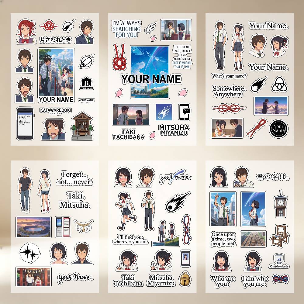 Laptop Accessories Name - Anime Your Name Mitsuha Film Çıkartmaları
