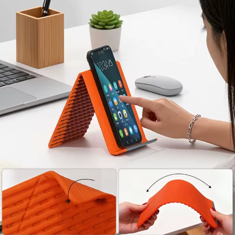 Laptop Stand Portable - Esnek Katlanabilir Silikon Telefon Tutucu Taşınabilir