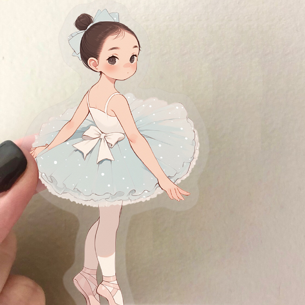 Laptop Accessories Girly - 50 adet bale kız serisi çıkartmalar